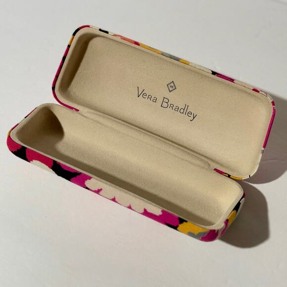 🌸 Vera Bradley Eyeglass Case Pixie Blooms Retired Floral Pattern Clamshell Pink - Picture 2 of 5